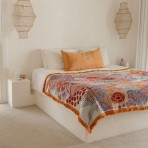 Indigenous Art Throw Rug | Flowers Along The River | Dustin Koa Indigenous Art Throw Rug | Flowers Along The River | Dustin Koa